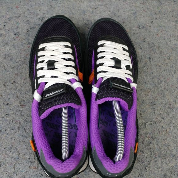 Puma Future Rider Mens 11 Shoes Athletic Sneakers Low Top Black Purple 382068-01 - Picture 8 of 10